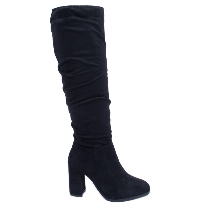 Vilma Botas clássicas pretas com salto preto