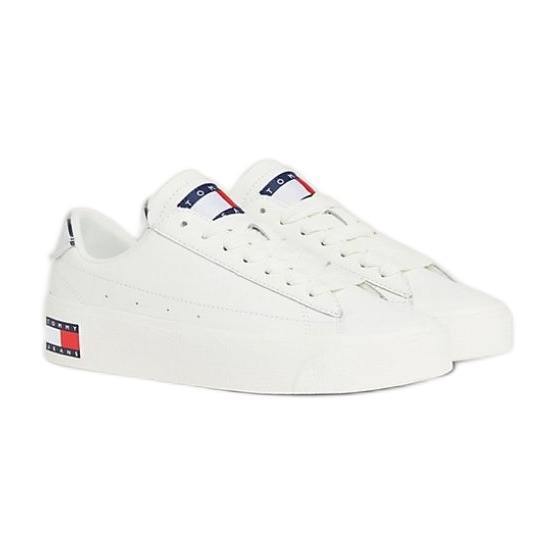 Sapatos Tommy Hilfiger Vulc Lealther Plat Lc M EN0EN02284YBL branco Sapatos Tommy Hilfiger Vulc Lealther Plat Lc M EN0EN02284YBL branco
