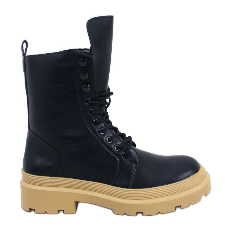 Botins Kinchs NERO/GIALLO com cadarço e protetor preto