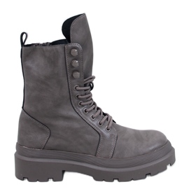 Botins com atacadores e protetor Kinchs Grigio cinza