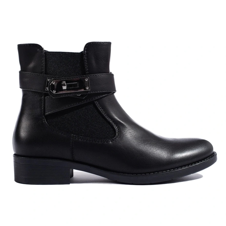 Botas rasas pretas femininas Shelovet preto