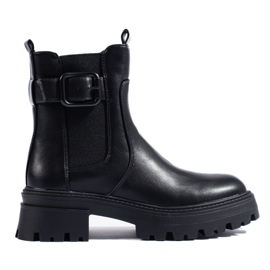 Botas Chelsea de cano alto Shelovet pretas preto Botas Chelsea de cano alto Shelovet pretas preto