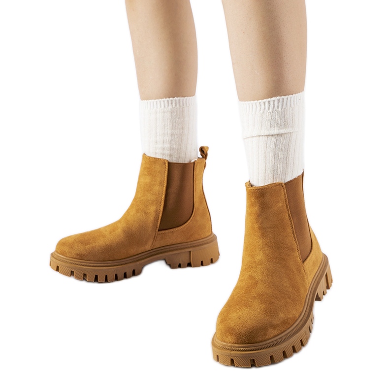 Botins slip-on caramelo Davenport castanho