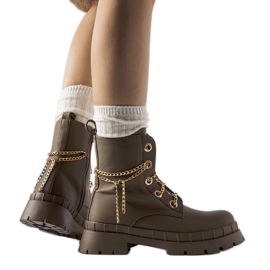 Botas de caminhada castanhas com corrente Alcin castanho