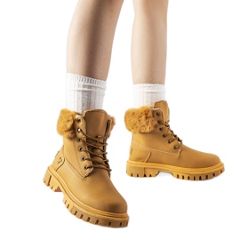 Botas Albert marrons com pele decorativa marrom