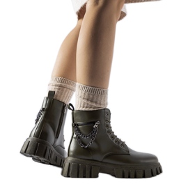 Botins Spadafore verde escuro com bolso