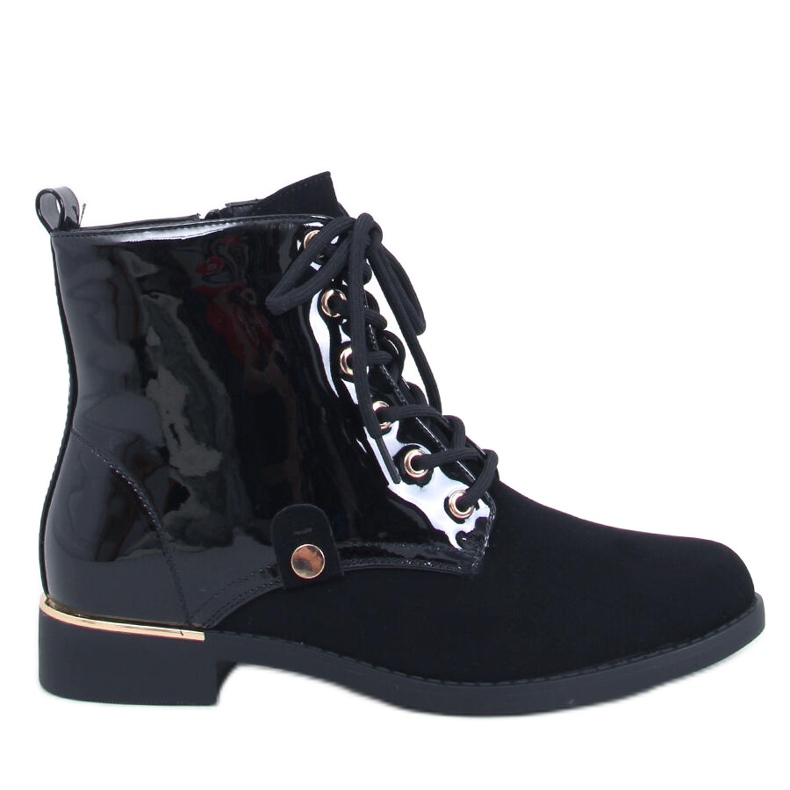 Ninas Botins pretos com cadarço