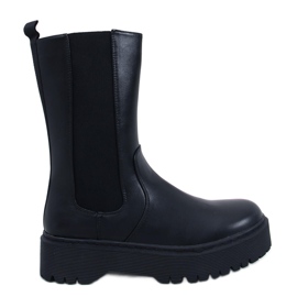 Botas Chelsea pretas com plataforma Stoute preto