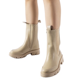Botins Morbello com isolamento maciço bege