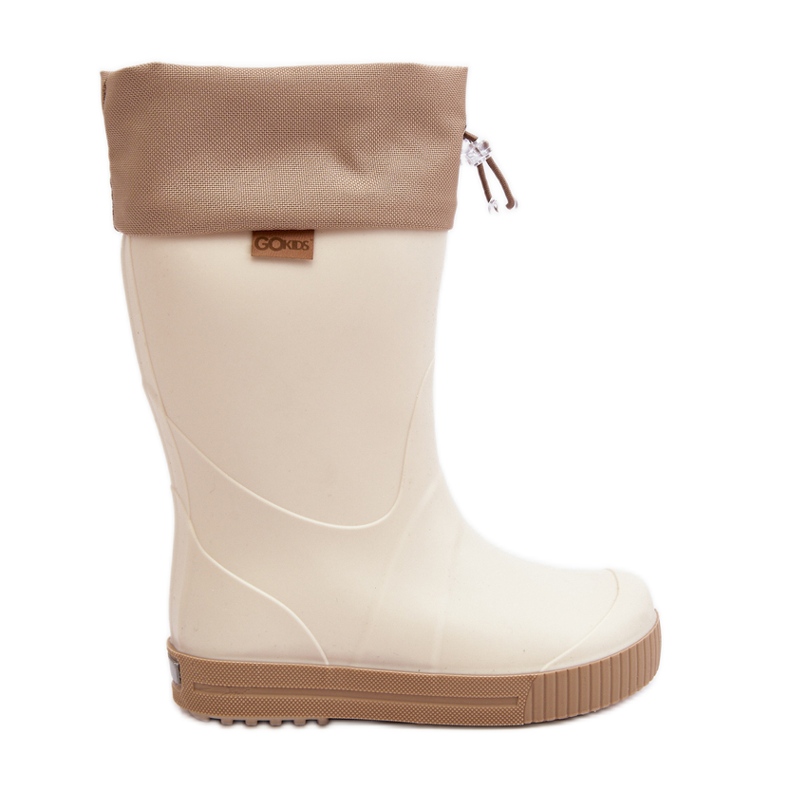 Lemigo Botas Wellington infantis Wave Gokids 983 com gola, bege Lemigo Botas Wellington infantis Wave Gokids 983 com gola, bege