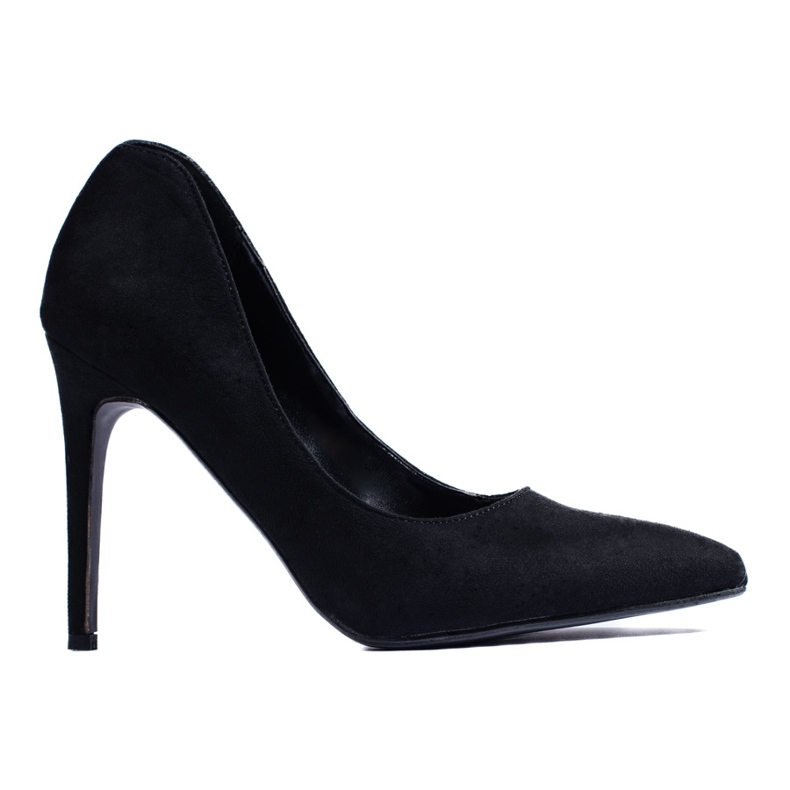 Shelovet elegantes sapatos de camurça de salto alto preto