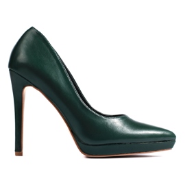 Sapatos de salto alto Shelovet verde escuro roxo