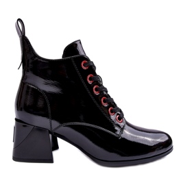 Botins com cadarço baixo envernizado S.Barski MR870-66 Preto Botins com cadarço baixo envernizado S.Barski MR870-66 Preto