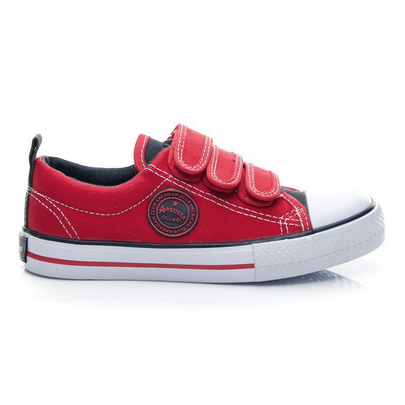 American Club Tênis de velcro vermelho