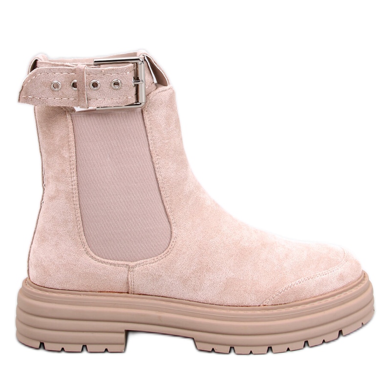 Botas Chelsea femininas Carls Beige bege