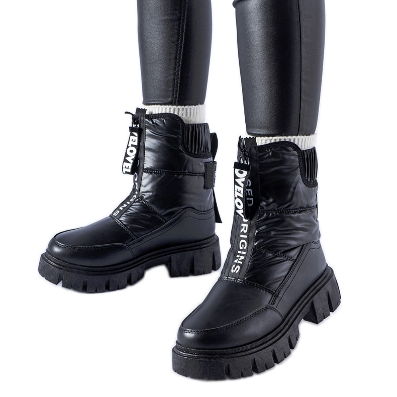 Botas de neve Lessard acolchoadas com isolamento preto