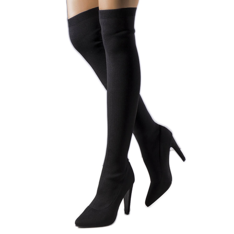 Botas Virginia em tecido preto