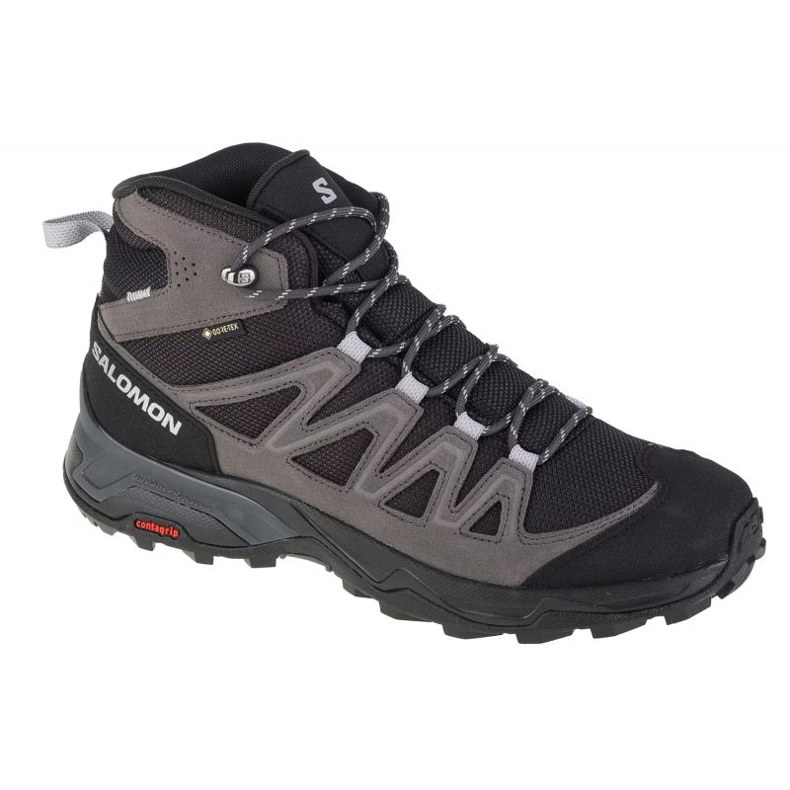 Sapatos Salomon X Ward Leather Mid Gtx M 471817 cinza