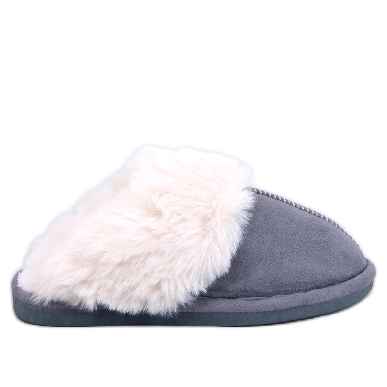Chinelos femininos Otteys Grey com pele cinza