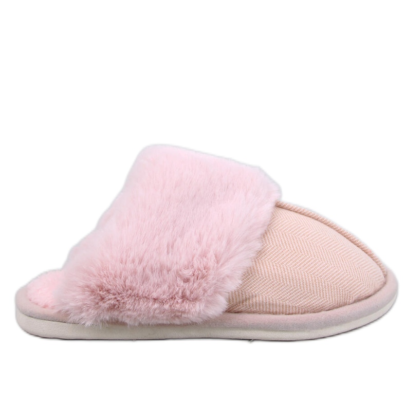Chinelos Allens Powder Pink espinha de peixe com pele rosa