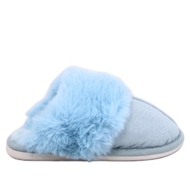 Chinelos espinha de peixe com pele Allens Azul