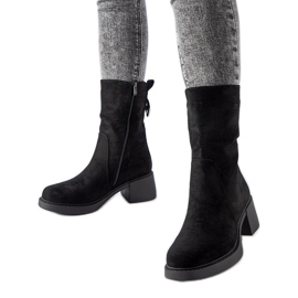 Botins pretos em camurça ecológica Agordino