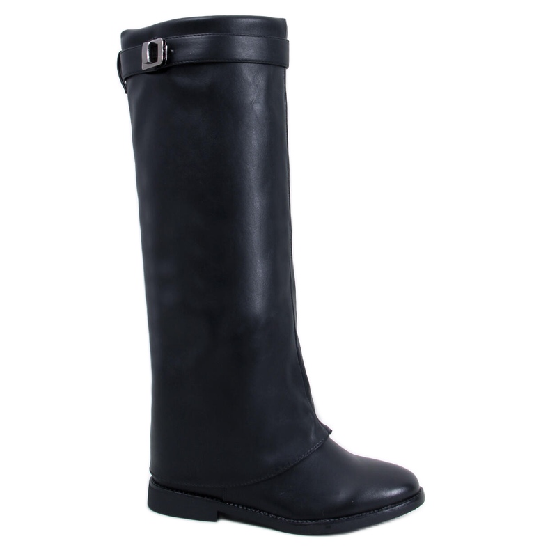 Annse Botas pretas de corte duplo preto