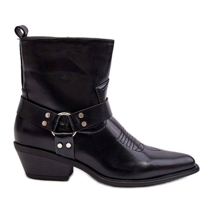 Botas de cowboy isoladas femininas pretas Venosa preto