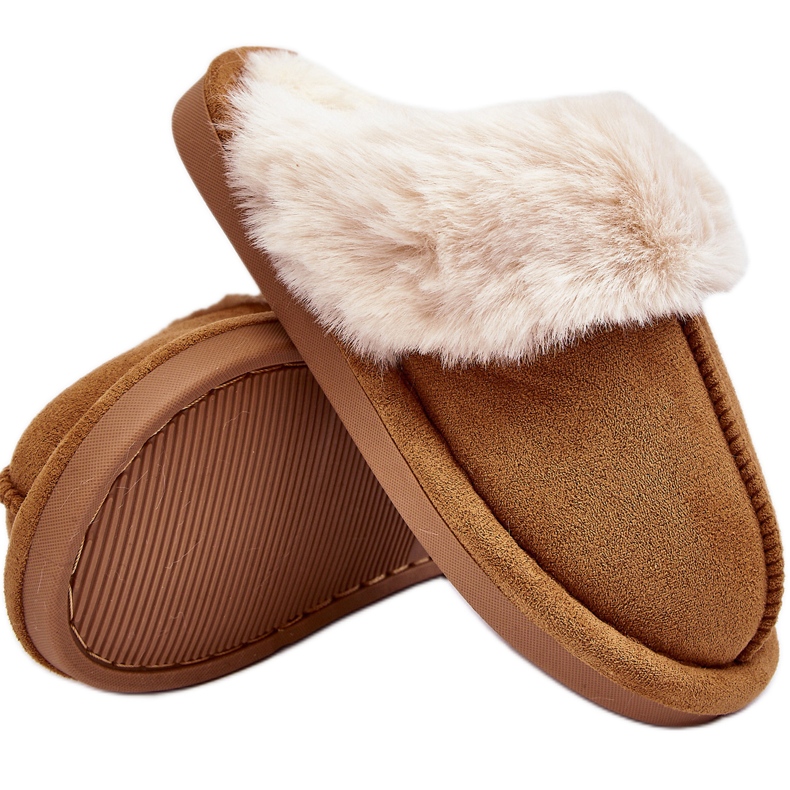 Chinelos infantis com pele Camel Befana castanho