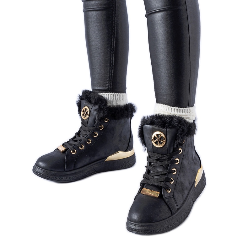 Tênis alto Pielungo com isolamento preto Tênis alto Pielungo com isolamento preto