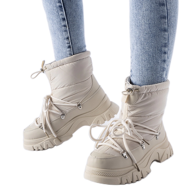 Botas de neve Aubine com isolamento bege