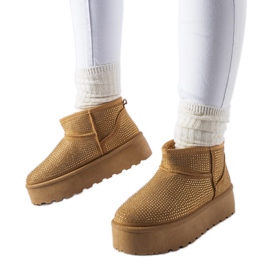 Botas de neve marrons com strass Sonora marrom