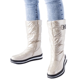 Botas altas de neve com isolamento bege da Settimo