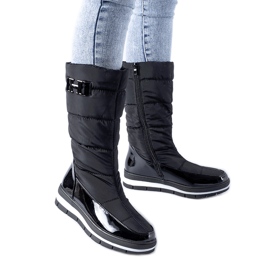 Botas de neve altas com isolamento preto da Settimo