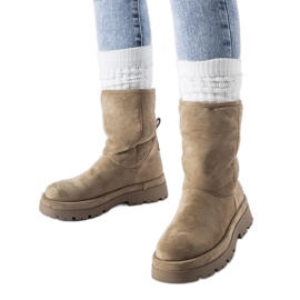 Botas isoladas marrons com sola maciça Flavia marrom