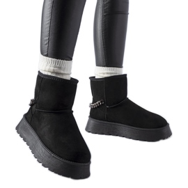 Botas de neve pretas com corrente decorativa Belfiore preto