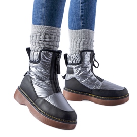 Botas de neve com isolamento Callisto cinza e zíper