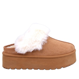 Chinelos de neve com plataforma Allod Camel castanho