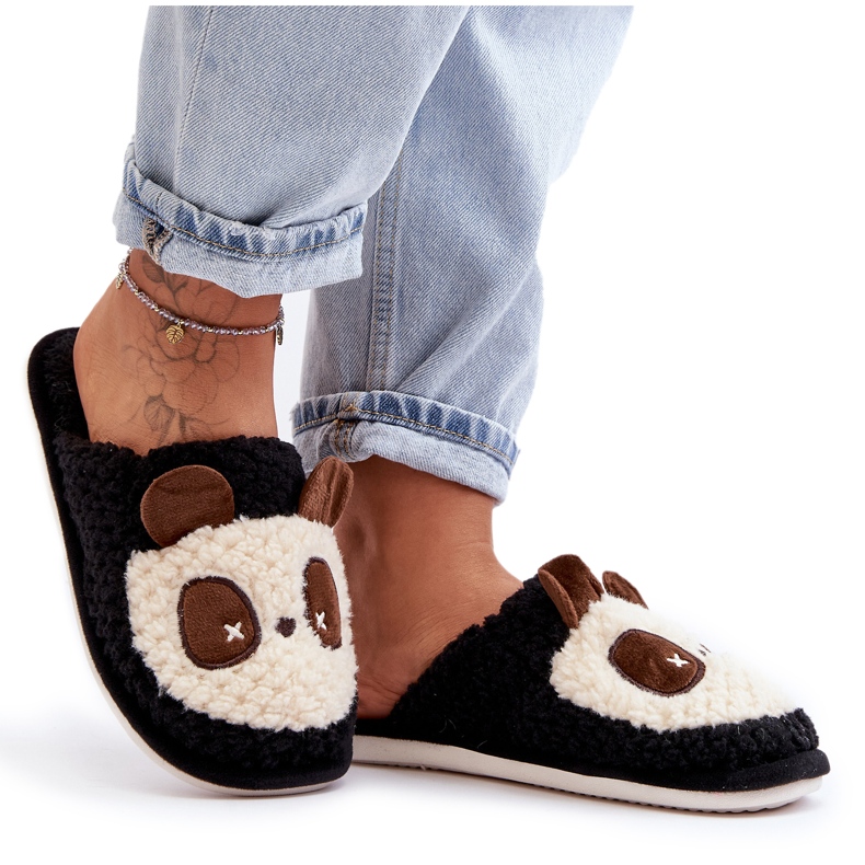 Chinelos femininos quentes pretos Priseth
