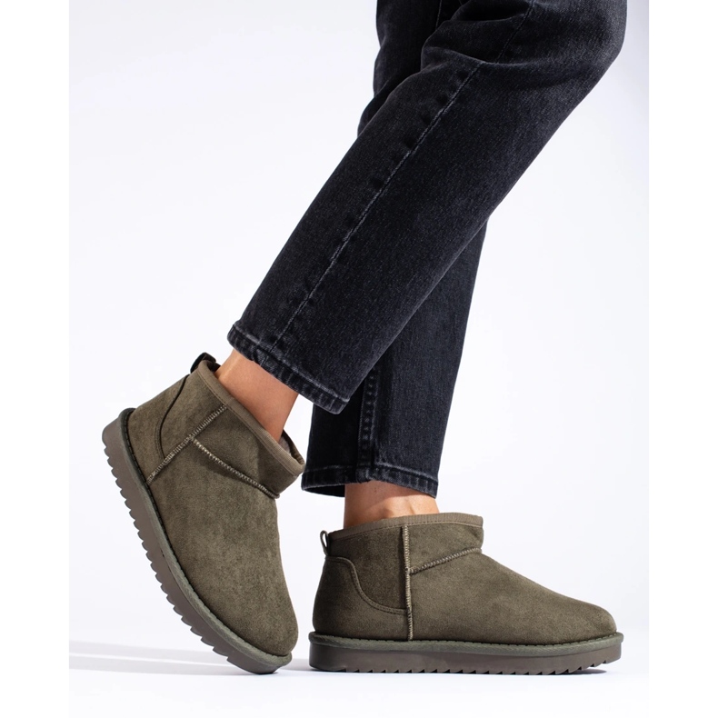 Botas de neve verdes escuras femininas Shelovet