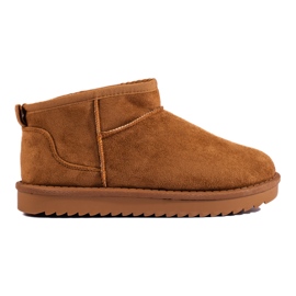 Botas de neve de mulher Shelovet castanhas marrom