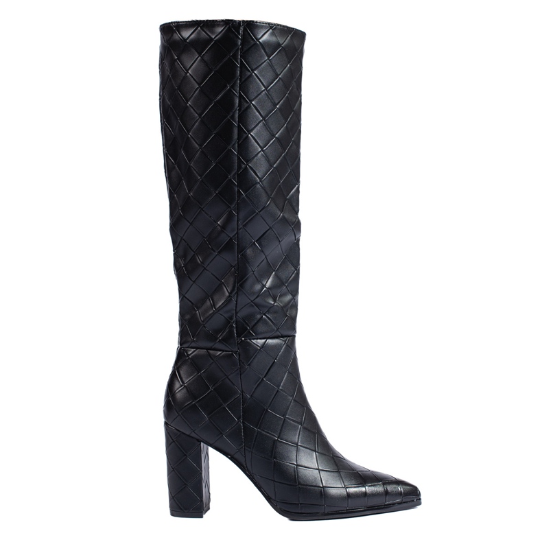 Botas pretas elegantes de salto alto Shelovet preto