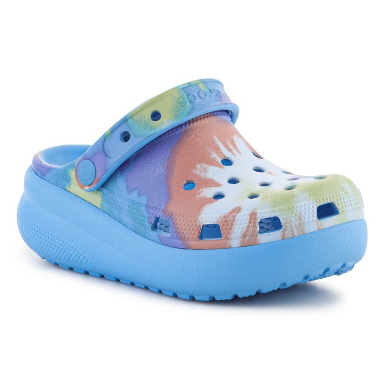 Chinelos de espuma Crocs Classic Tie Dye Cutie Clog 208083-4KT azul