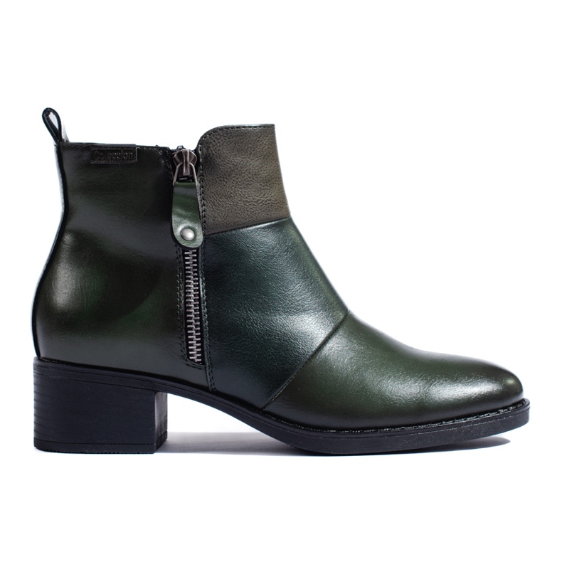 Botins femininos verdes escuros da Vinceza
