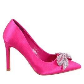 Alfinetes de cetim com laço Trini Fuchsia rosa