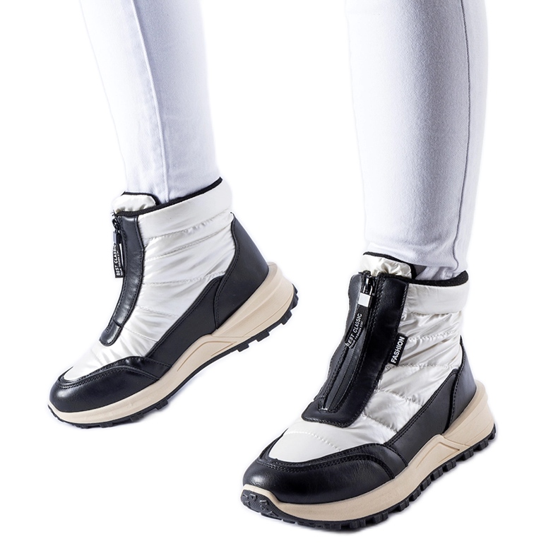 Botas de neve com isolamento branco e zíper Ritter Botas de neve com isolamento branco e zíper Ritter