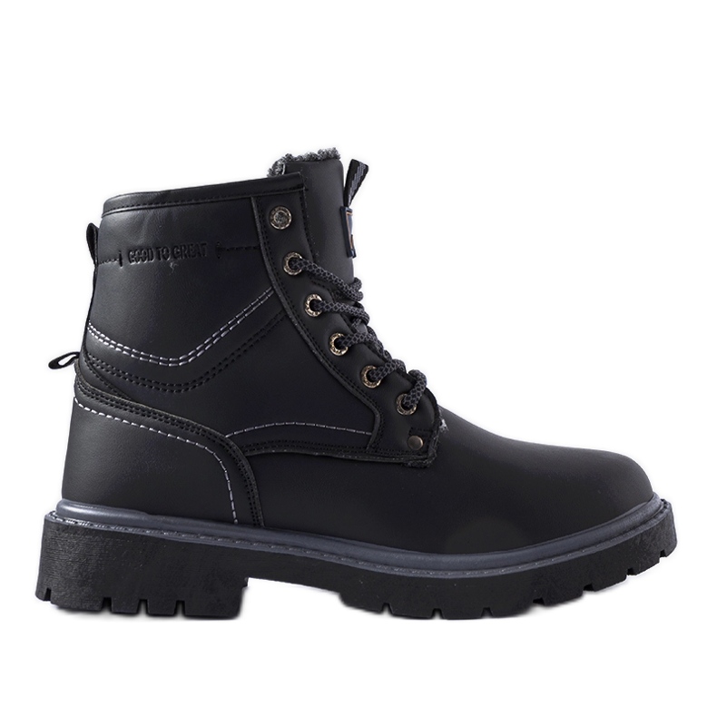 Botas Telti masculinas clássicas pretas com isolamento preto Botas Telti masculinas clássicas pretas com isolamento preto