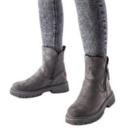 Botins clássicos Tesoriero com isolamento cinza