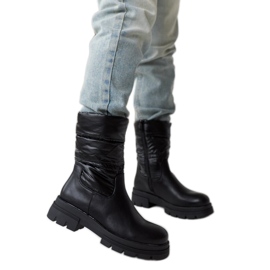 Botins pretos com isolamento e acolchoado Malvaro