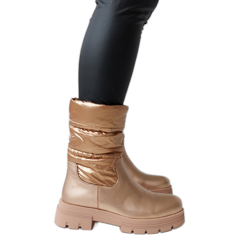 Botins com isolamento metálico e acolchoado Malvaro bege